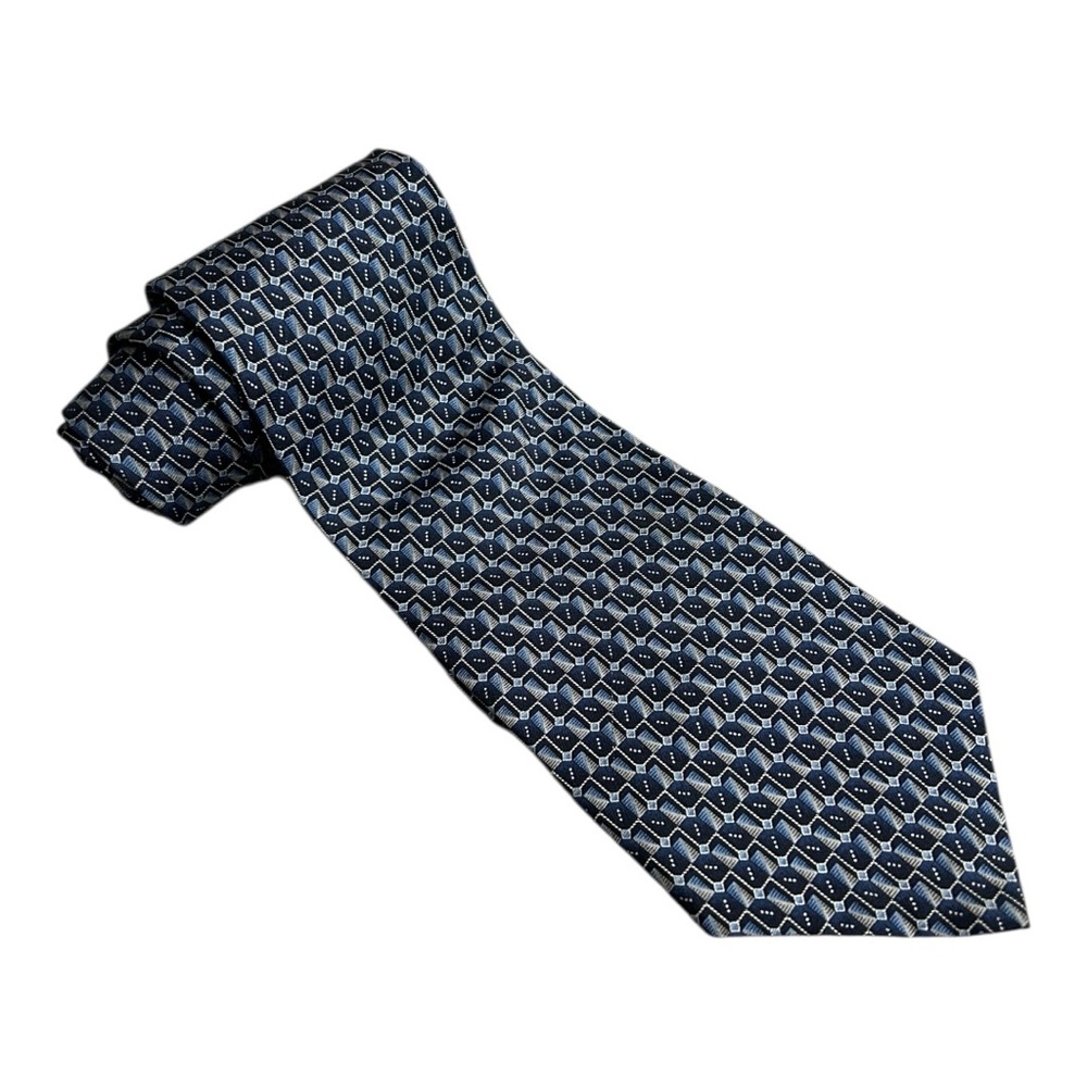 Barrington Men’s Blue Patterned Silk Tie